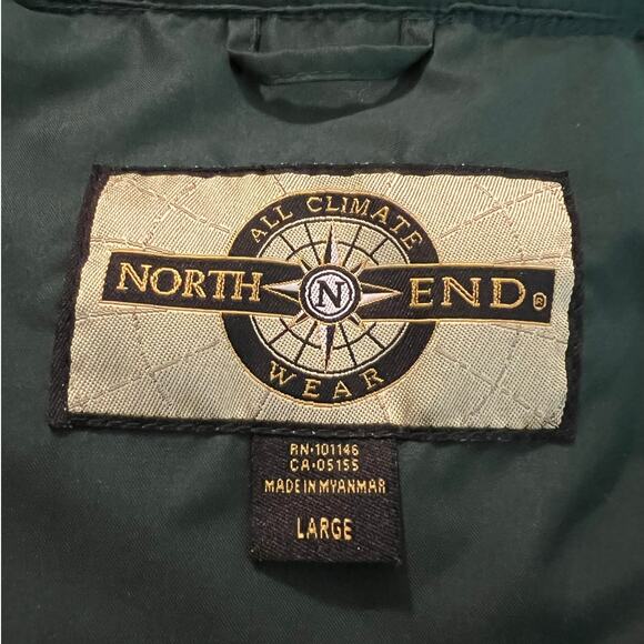 North End All Climate Wear Men's Bomber Jacket in Green Blue Size Large - Picture 9 of 11